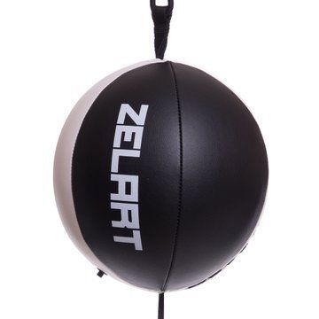 Груша боксерская на растяжках круглая пневматическая Zelart BO-2891 36см черный-белый BO-2891 фото