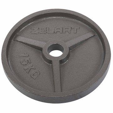 Блины диски стальные окрашенные Zelart TA-7792-15 52мм 15кг серый TA-7792-15 фото
