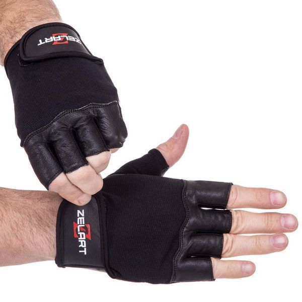 Перчатки для фитнеса и тренировок Zelart SB-161600 S-XXL черный S SB-161600 фото