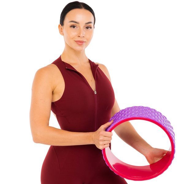 Колесо для йоги массажное SP-Sport Fit Wheel Yoga FI-2437 фиолетовый-розовый FI-2437 фото