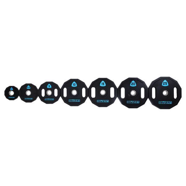 Блины диски полиуретановые 2 Handle металлическая втулка LiveUp LP8023-25 o51мм 25кг черный LP8023-25 фото