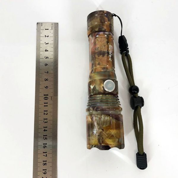 Фонарик ручной тактический Bailong BL-P511M-P90 камуфляж, супер яркий фонарик, мощный карманный фонарик ws52928 фото
