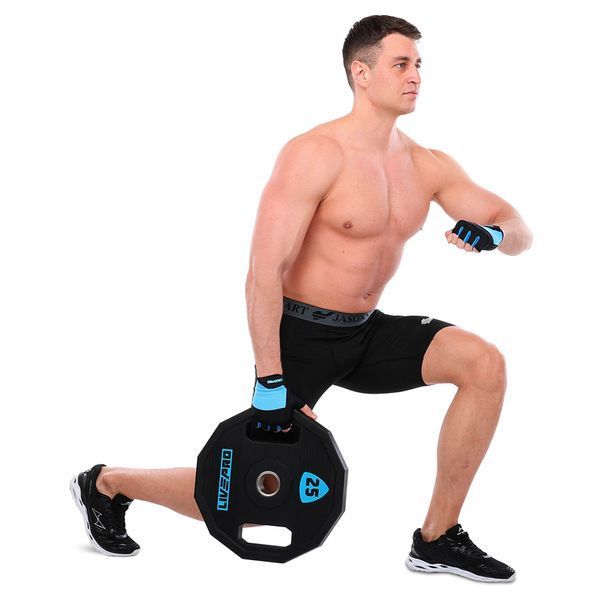 Блины диски полиуретановые 2 Handle металлическая втулка LiveUp LP8023-25 o51мм 25кг черный LP8023-25 фото