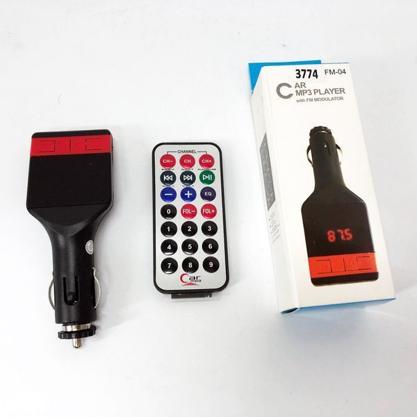 Автомобильный FM-модулятор трансмиттер Fm-04, MP3 Player с пультом дистанционного управления ws32913 фото
