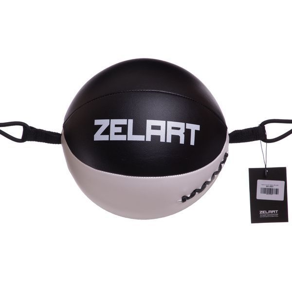 Груша боксерская на растяжках круглая пневматическая Zelart BO-2891 36см черный-белый BO-2891 фото