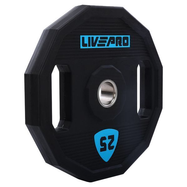 Блины диски полиуретановые 2 Handle металлическая втулка LiveUp LP8023-25 o51мм 25кг черный LP8023-25 фото