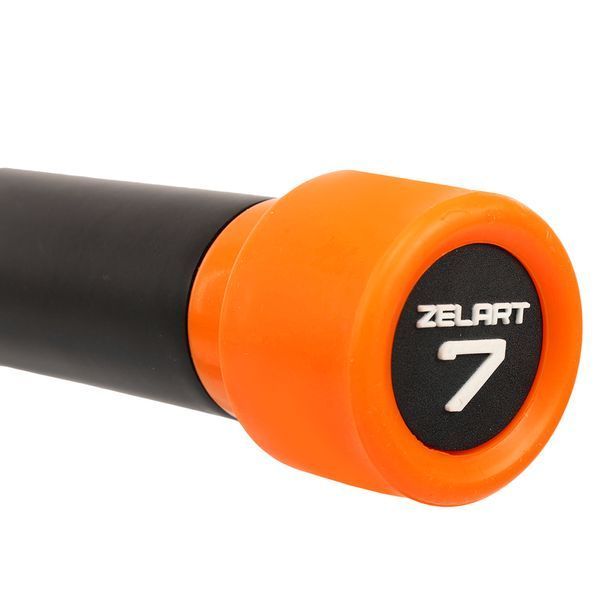 Бодибар Body Bar Zelart FI-4776-7 вес 7кг черный-оранжевый FI-4776-7 фото
