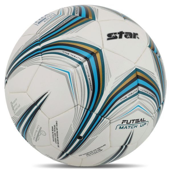 М'яч футзальний STAR MATCH UP FIFA FB514FTB №4 білий-блакитний FB514FTB фото