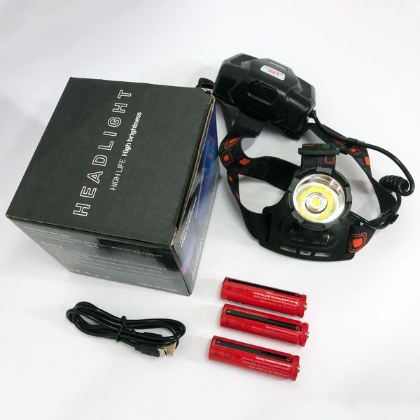 Фонарь налобный X-Balong XQ-218-HP50 аккумуляторный LED zoom с функцией Power Bank 3 режима работы ws61234 фото