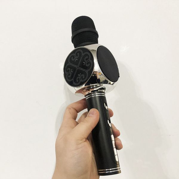 Беспроводной Bluetooth Микрофон для Караоке Микрофон DM Karaoke Y 68 + BT. Цвет: черный с серебром ws71741-2 фото