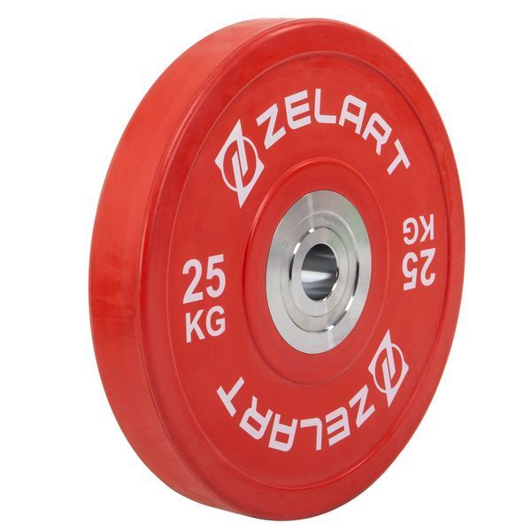 Бамперні диски гумові Zelart TA-7798-25 50.6&plusmn;0.2мм 25кг червоний TA-7798-25 фото