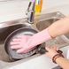 Силиконовые перчатки Magic Silicone Gloves Pink для уборки чистки мытья посуды для дома. Цвет: розовый ws22283 фото 2