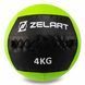 М'яч набивний медичний для кросфіту WALL BALL Zelart FI-5168-4 4кг чорний-зелений FI-5168-4 фото 1