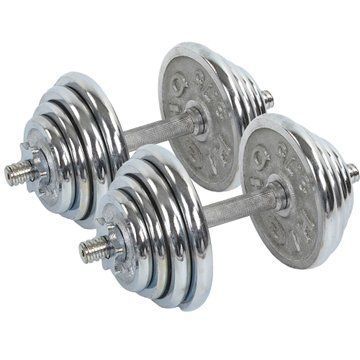 Гантели разборные стальные хромированные 27кг HIGHQ SPORT TA-0013-27CH 2шт по 13,5кг хром TA-0013-27CH фото