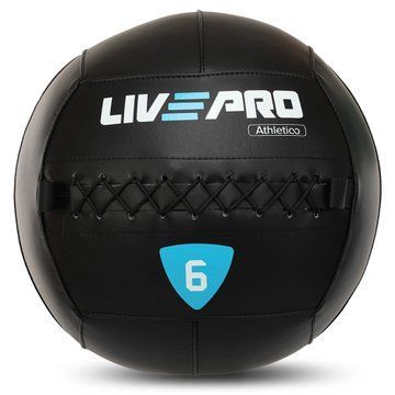 Мяч набивной медицинский для кроссфита WALL BALL LiveUp LP8103-6 6кг черный LP8103-6 фото