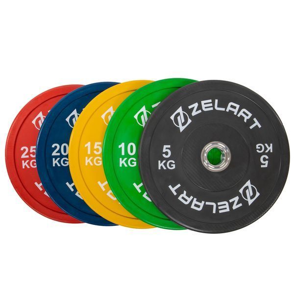 Бамперные диски резиновые Zelart TA-7798-5 50.6&plusmn;0.2мм 5кг черный TA-7798-5 фото