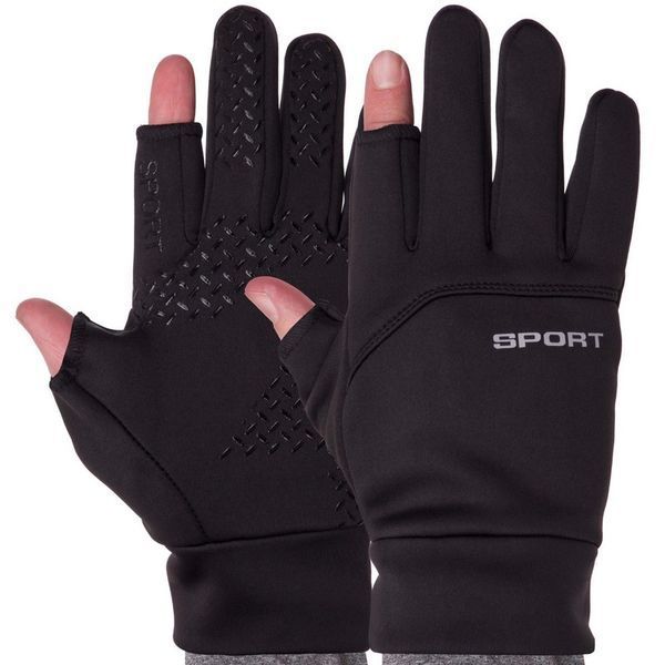 Перчатки для охоты и рыбалки (перчатки спиннингиста) SP-Sport BC-9240 размер универсальный черный L BC-9240 фото
