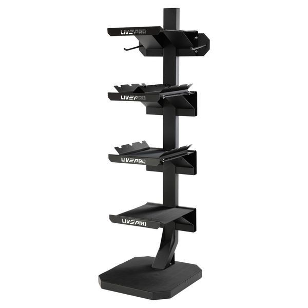 Стелаж модульний для інвентаря кросфіт STORAGE RACK LiveUp LP8875 розмір-55x60x180см чорний LP8875 фото