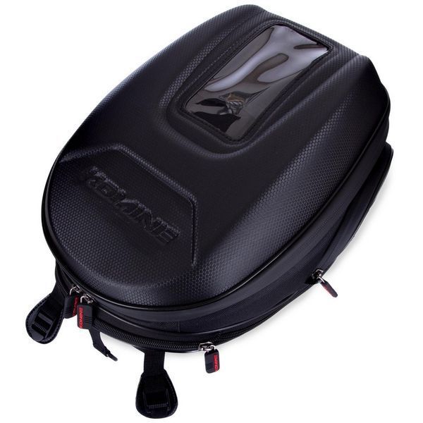 Сумка на бак мотоцикла на магнитах с окном под телефон Tank Bag KOMINE M-2844 32х22х21см черный M-2844 фото