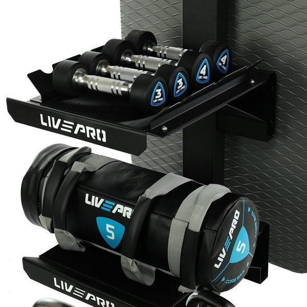 Стелаж модульний для інвентаря кросфіт STORAGE RACK LiveUp LP8875 розмір-55x60x180см чорний LP8875 фото