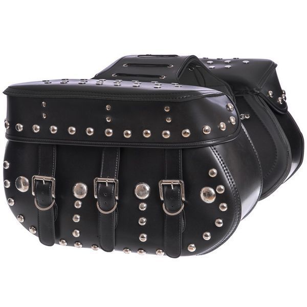 Кофры боковые для мотоцикла из экокожи Chopper BUOTAI H20 2шт 56x32x18см черный H20 фото