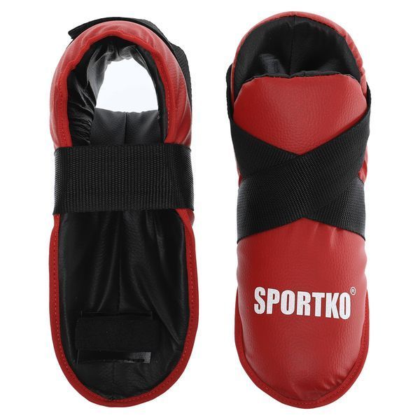 Фути захист стопи для кікбоксингу та тхеквондо штучна шкіра SPORTKO ЗС1 SP-4707 S-L кольори в асортименті M SP-4707 фото