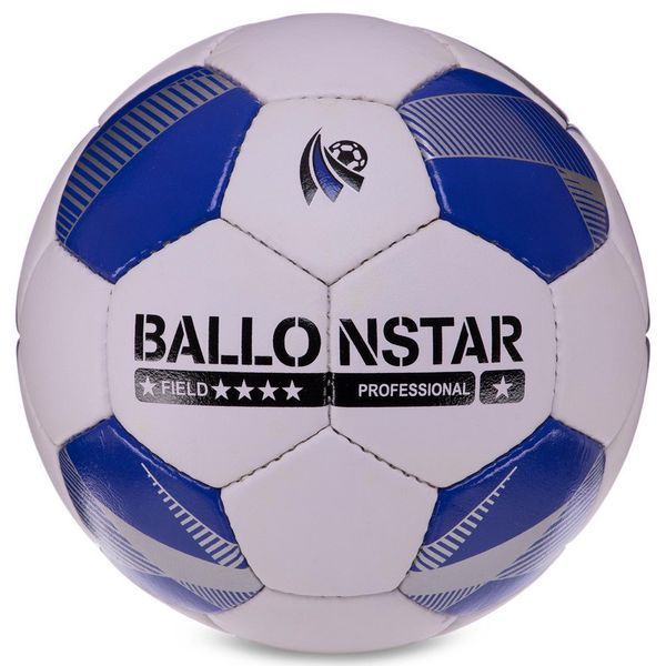 М'яч футбольний HYBRID BALLONSTAR FB-3132 №5 PU білий-синій FB-3132 фото
