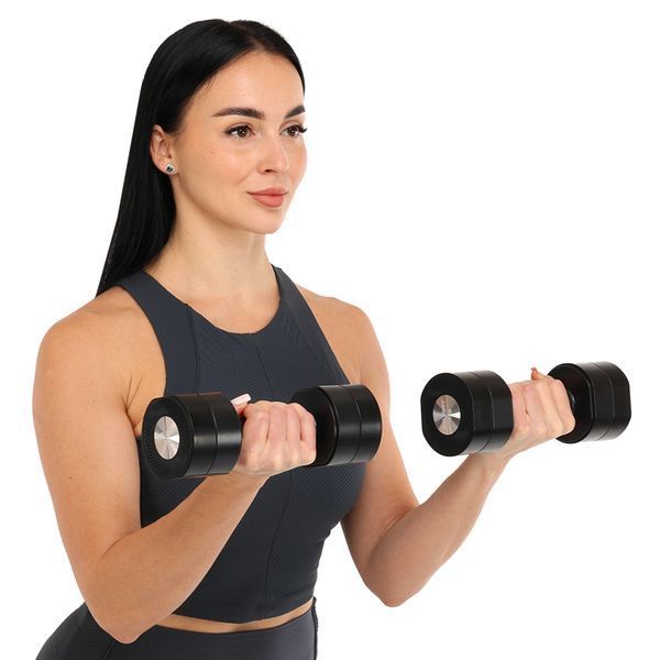 Гантели универсальные регулируемые с кнопочным механизмом смены веса ABS покрытие 4кг Zelart TA-7787-4 2шт по 2кг TA-7787-4 фото