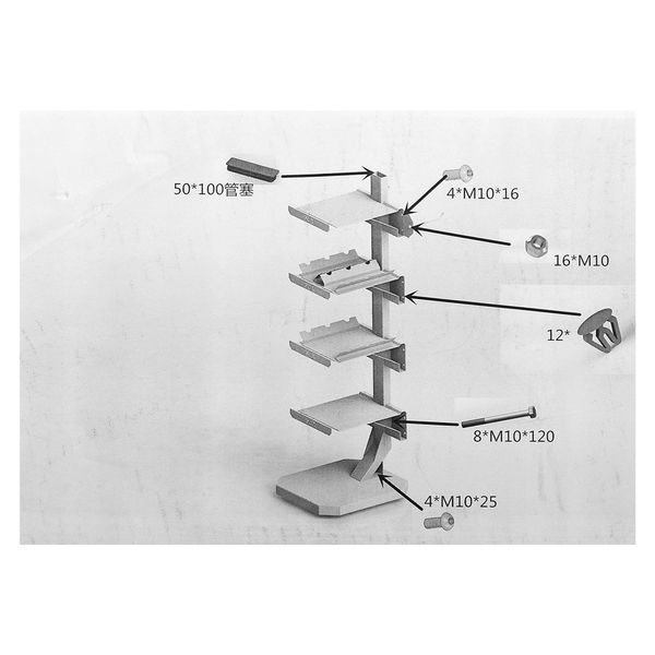 Стелаж модульний для інвентаря кросфіт STORAGE RACK LiveUp LP8875 розмір-55x60x180см чорний LP8875 фото