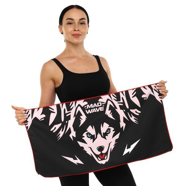 Полотенце спортивное из микрофибры MadWave HUSKY M076302100W 80х40см черный M076302100W фото