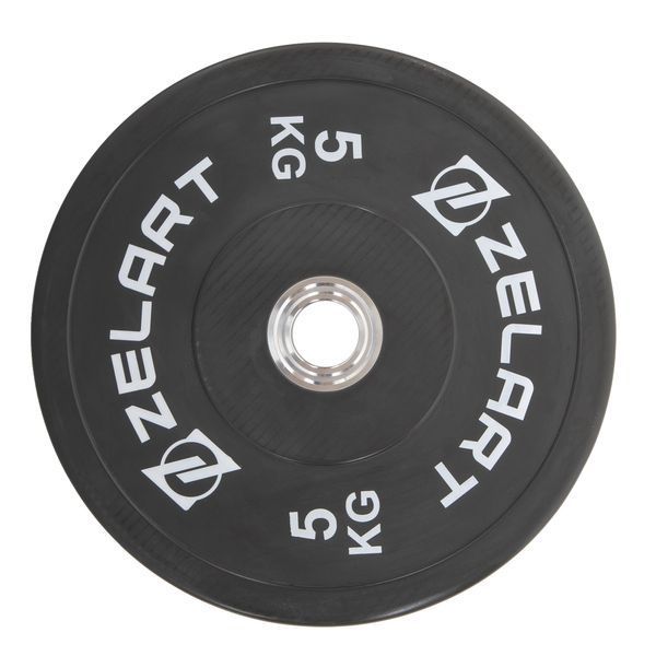 Бамперные диски резиновые Zelart TA-7798-5 50.6&plusmn;0.2мм 5кг черный TA-7798-5 фото