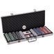 Набор для покера в алюминиевом кейсе Poker game set SP-Sport IG-2115 500 фишек IG-2115 фото 1