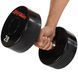 Гантель цельная профессиональная с полиуретановым покрытием LIFE FITNESS SC-80081-28 1шт 28кг черный-красный SC-80081-28 фото 5