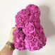 Лучший подарок: мишка из искусственных 3D роз 25 см. Цвет: фиолетовый ws75291-3 фото 2
