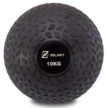 Слэмбол мяч набивной для кроссфита и фитнеса Slam Ball Zelart FI-7474-10 10кг черный FI-7474-10 фото