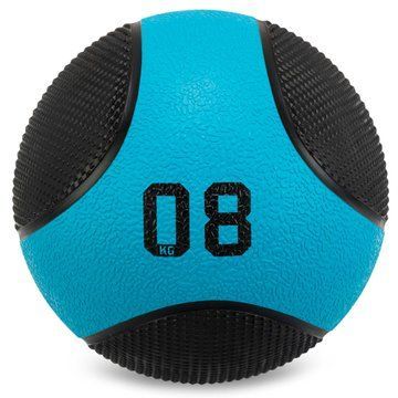 Мяч медицинский медбол Medicine Ball LiveUp LP8112-8 8кг черный-синий LP8112-8 фото