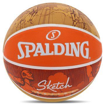 Мяч баскетбольный резиновый SPALDING JUMP SKETCH 84452Y размер 7 оранжевый 84452Y фото