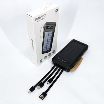 Power Bank Solar Smart 1015 зарядное устройство на солнечной батарее 20000mAh с индикатором заряда Черный ws53713 фото