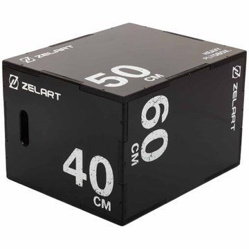 Бокс плиометрический тумба для кроссфита Плиобокс Wood Plyo box Zelart TA-4774-1 1шт 60см черный TA-4774-1 фото