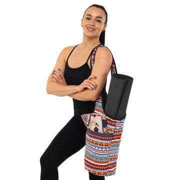 Сумка для йоги через плечо KINDFOLK Yoga bag SP-Sport FI-8364-1 оранжевый-голубой FI-8364-1 фото