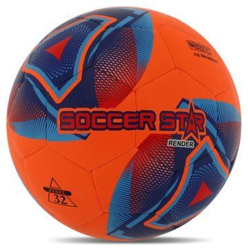 М'яч футбольний HIBRED SOCCER STAR RENDER FB-6036 №5 PU помаранчевий FB-6036 фото