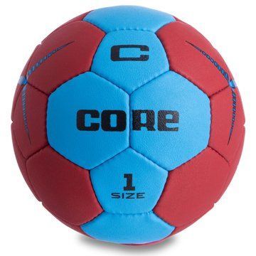 Мяч гандбольный CORE размер 1 PLAY STREAM CRH-050-1 размер 1 синий-красный CRH-050-1 фото