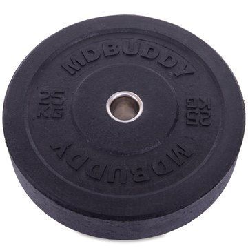 Бамперные диски резиновые Bumper Plates MDbuddy TA-2676-25 51мм 25кг черный TA-2676-25 фото
