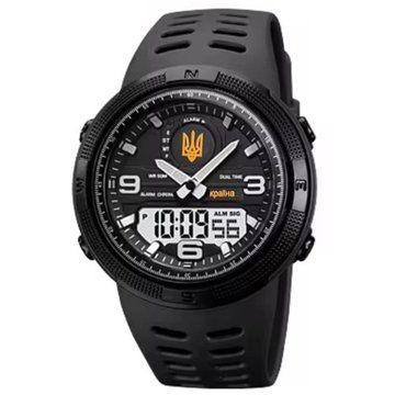 Часы наручные мужские SKMEI 5561/1655BKWT, спортивные, Мужские армейские водостойкие тактические часы ws19395 фото
