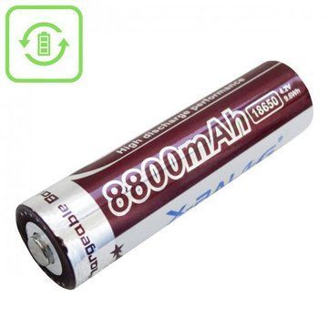 Литиевый аккумулятор 18650 X-Balog 8800mAh 4.2V Li-ion литиевая аккумуляторная батарейка для фонариков ws84192 фото