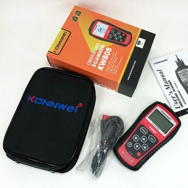 Автомобильный диагностический сканер Konnwei KW808 OBD II/EOBD, Автотестер универсальный Адаптер ws55876 фото
