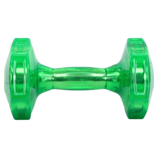 Гантель для фитнеса с TPU покрытием Zelart Jelly Urethane Coated Dumbbells TA-2946-10LB 1шт 4,5кг салатовый TA-2946-10LB фото