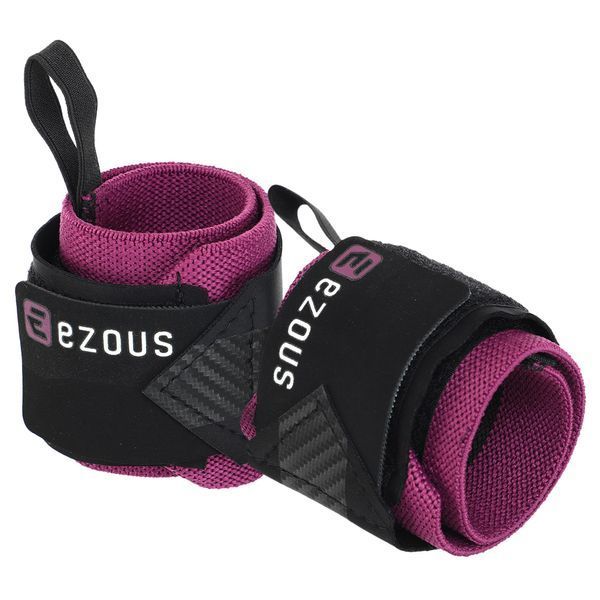 Бинты кистевые для жима STRENGTH WRIST WRAPS EZOUS C-05 2штуки черный-фиолетовый C-05 фото