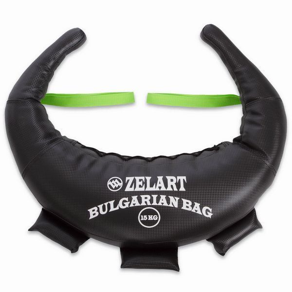Мешок Болгарский тренировочный Zelart Bulgarian Bag FI-5024-15 15кг черний-салатовый FI-5024-15 фото