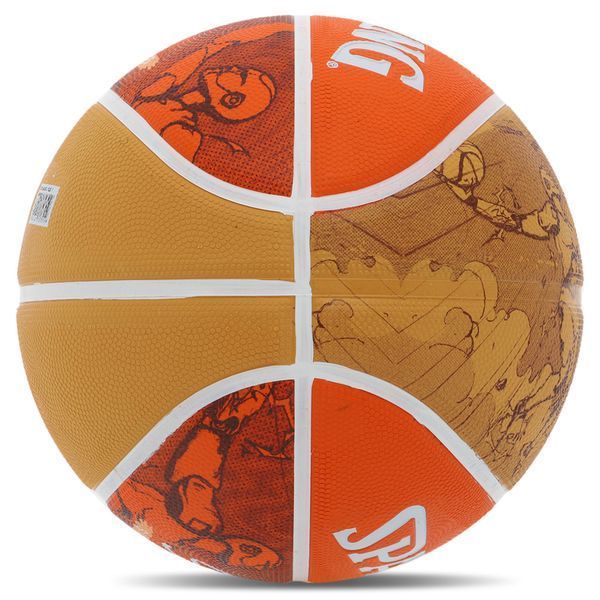 Мяч баскетбольный резиновый SPALDING JUMP SKETCH 84452Y размер 7 оранжевый 84452Y фото
